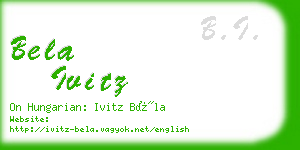 bela ivitz business card